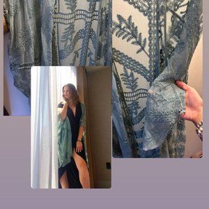 Sage Green Boho Kimono
